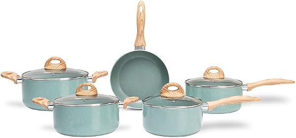 Jogo de Panelas Brinox Ceramic Life Botanika 5 Pçs